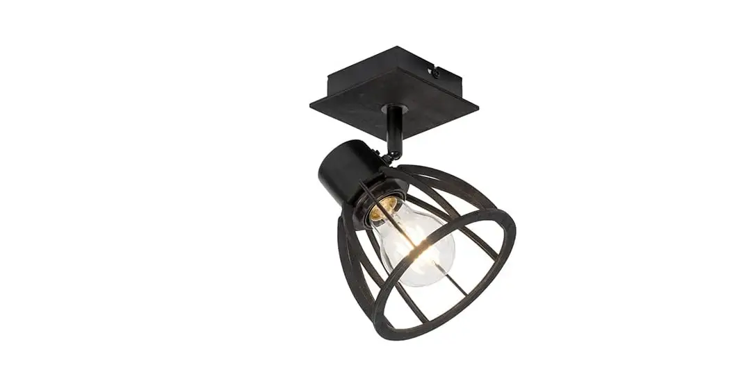 Qazqa 102378 Fotu Industrial Wall Lamp Black Instruction Manual