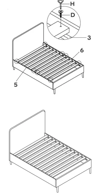 kogan OVVAILVLNSA Ovela Vail Velvet Bed 5