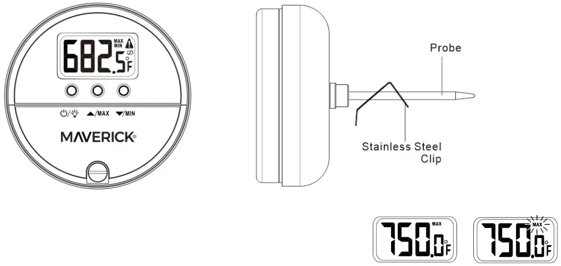 MAVERICK DGT-160 Digital Thermocouple Grill Thermometer -- themometer