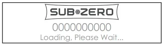 SUB-ZERO ICBID-RP Integrated Drawer Refrigerator User Manual - BOOT-UP SCREEN