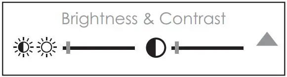 SUB-ZERO ICBID-RP Integrated Drawer Refrigerator User Manual - BRIGHTNESS AND CONTRAST SCREEN