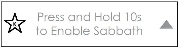 SUB-ZERO ICBID-RP Integrated Drawer Refrigerator User Manual - SABBATH MODE STAR-K SCREEN