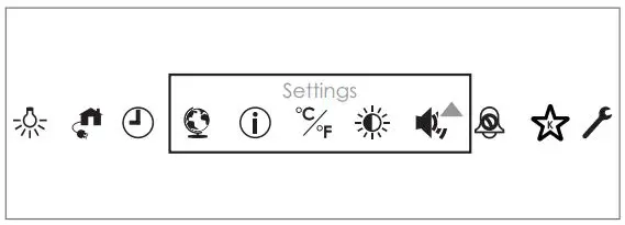 SUB-ZERO ICBID-RP Integrated Drawer Refrigerator User Manual - SETTINGS SCREEN
