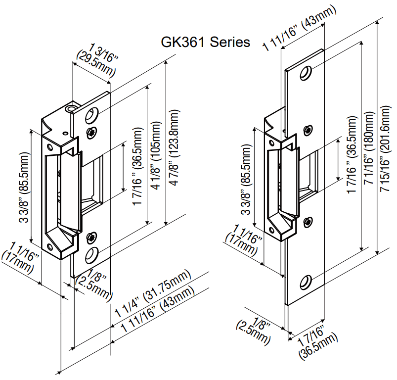 GIANNI GK360 Series Electric Strike - fig 1