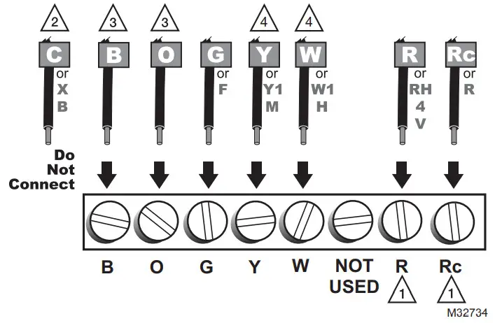 Honeywell RTH2300B1012 Programmable Thermostat - Alternate Wiring