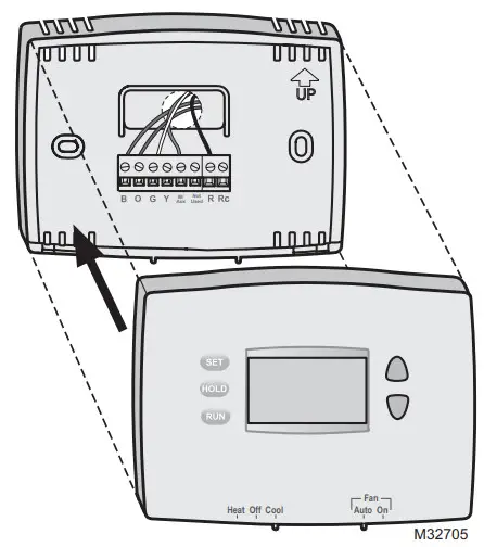 Honeywell RTH2300B1012 Programmable Thermostat - Install Thermostat