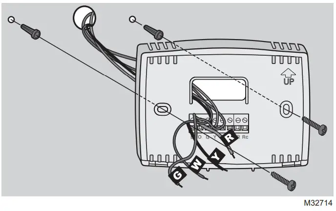 Honeywell RTH2300B1012 Programmable Thermostat - Mount Wallplate