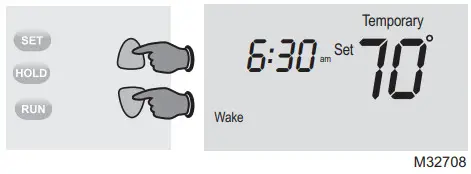 Honeywell RTH2300B1012 Programmable Thermostat - immediately adjust