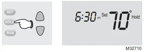 Honeywell RTH2300B1012 Programmable Thermostat - schedule override