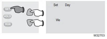 Honeywell RTH2300B1012 Programmable Thermostat - time and day
