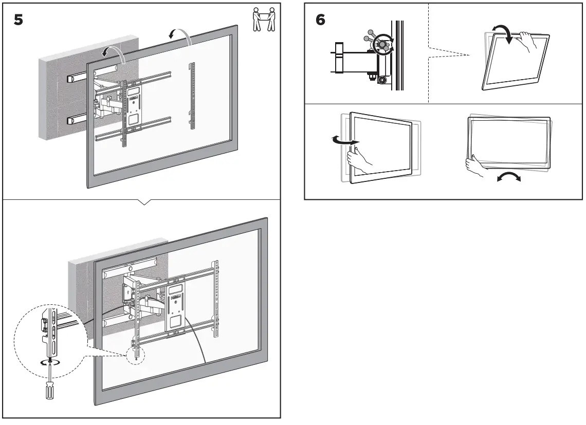 DYNALINK H8126C Full Motion TV Wall Mount - fig 2