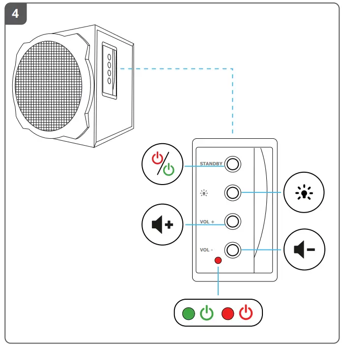 Trust 2.1 RGB TYTAN RGB Illuminated 2.1 Speaker Set - Fig 5