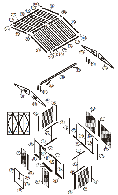 JAXPETY HG61H0712 6 x 5 ft Steel Garden Horizontal Storage Shed Outdoor Building - fig