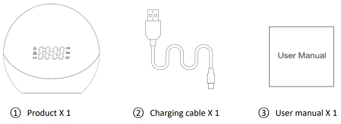 LITSPED YXA01 Wake Up Light Bluetooth Speaker - PACKING LIST