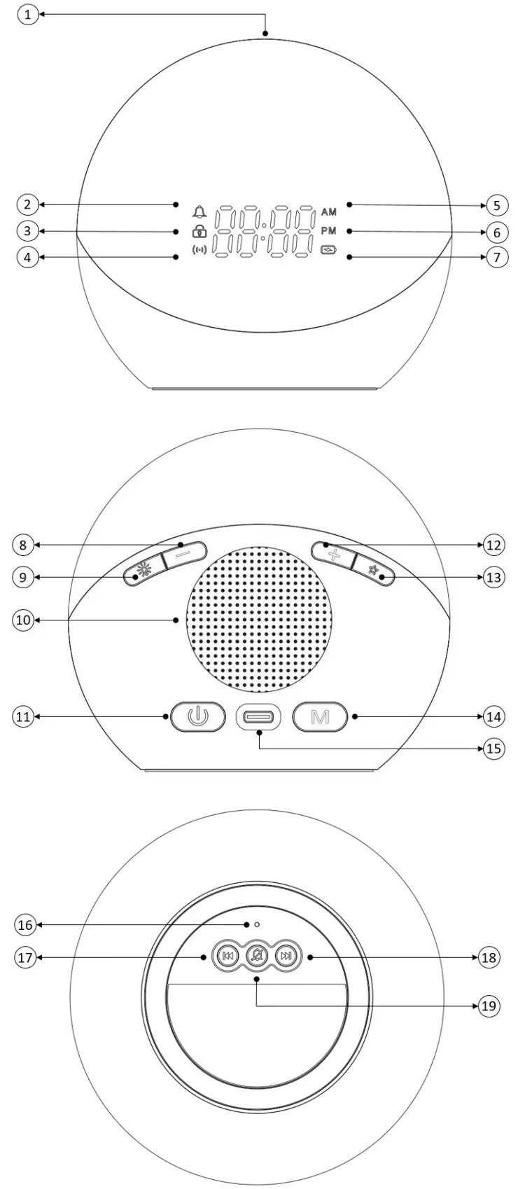 LITSPED YXA01 Wake Up Light Bluetooth Speaker - Product Description
