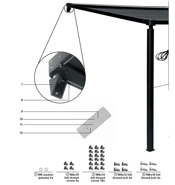 HORNBACH 10329557 Pergola Awning Motorised-fig2
