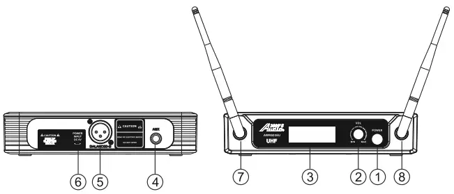 Audio 2000 s AWM6036U USB Powered UHF Wireless Microphone - funtion