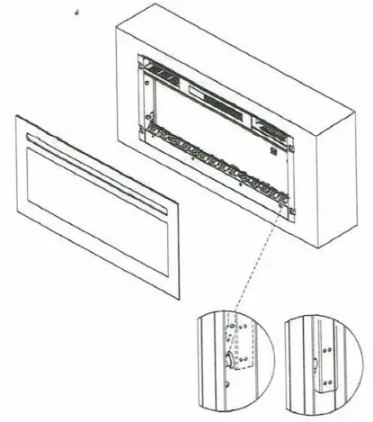 GREYSTONE W31BCFW 31 In-Flat Insert Electric Fireplace -- HANGING