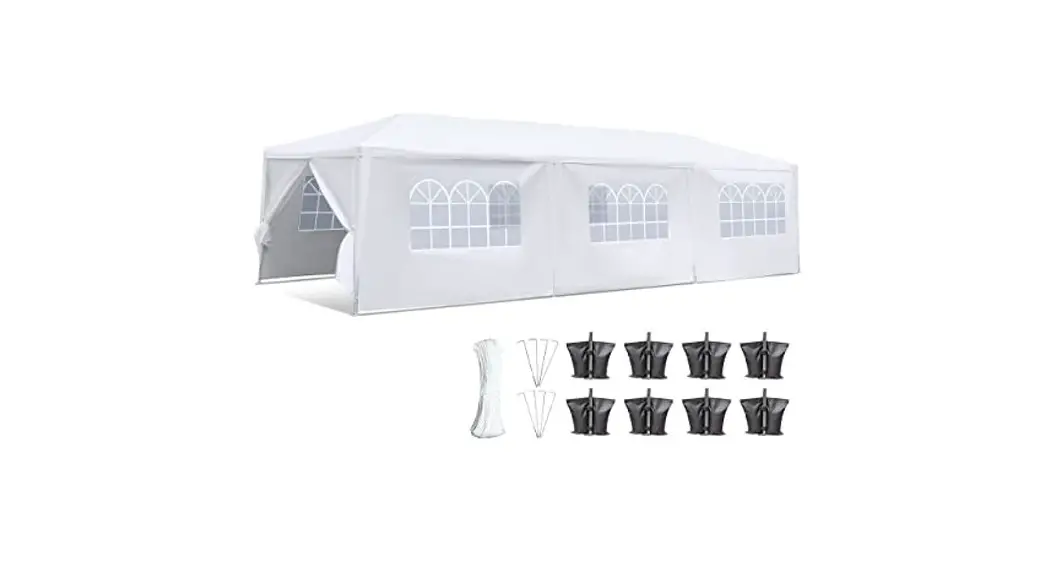 Serenelife Sltet30 Party Tent Commercial Instant Shelter With 8 Walls User Manual