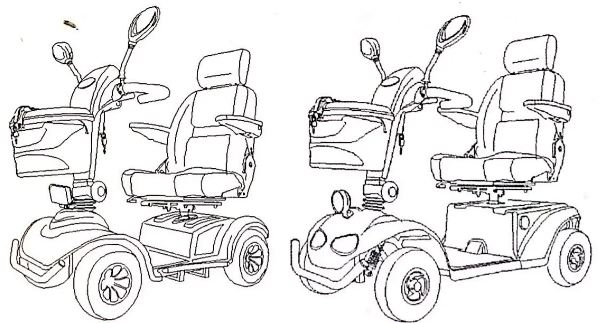 DAYMAK 4 Wheeled Electric Mobility Scooter -FIGURE