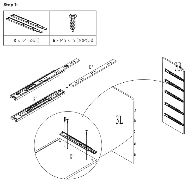 MATT BLATT MBSAUPACDWA Sao Paulo Chest of Drawers - ASSEMBLY Step 1