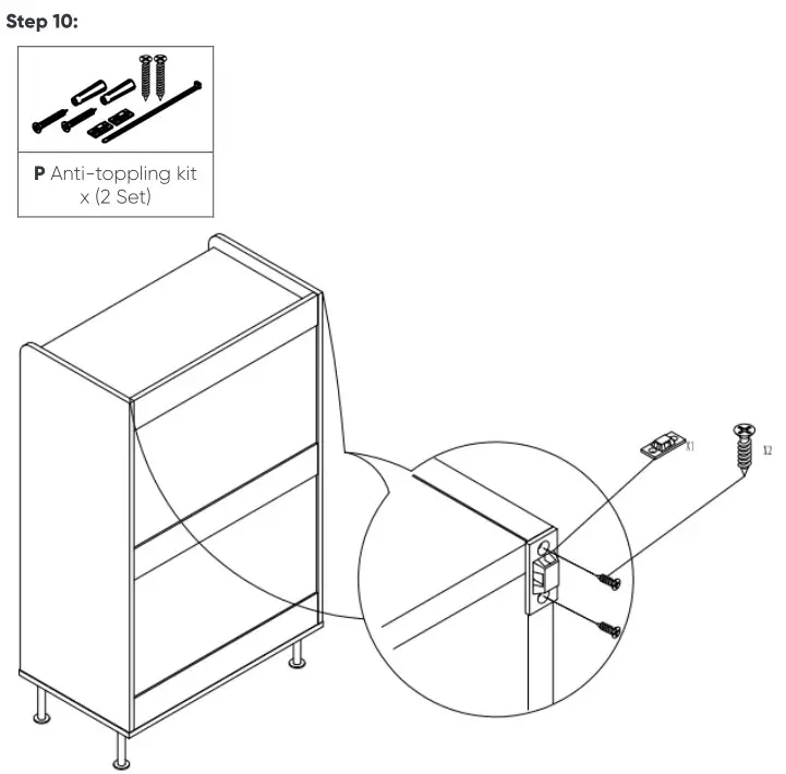 MATT BLATT MBSAUPACDWA Sao Paulo Chest of Drawers - ASSEMBLY Step 10