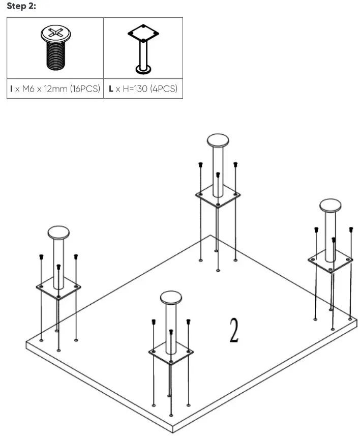 MATT BLATT MBSAUPACDWA Sao Paulo Chest of Drawers - ASSEMBLY Step 2