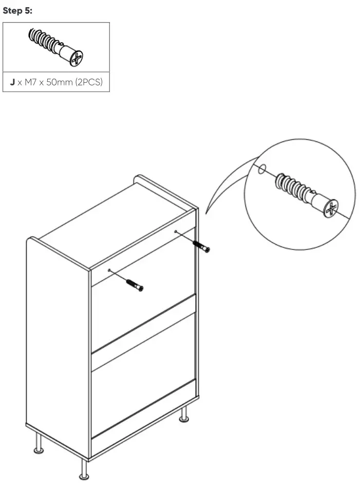 MATT BLATT MBSAUPACDWA Sao Paulo Chest of Drawers - ASSEMBLY Step 5