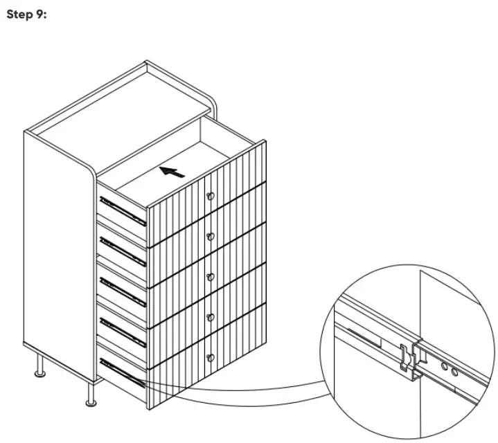 MATT BLATT MBSAUPACDWA Sao Paulo Chest of Drawers - ASSEMBLY Step 9