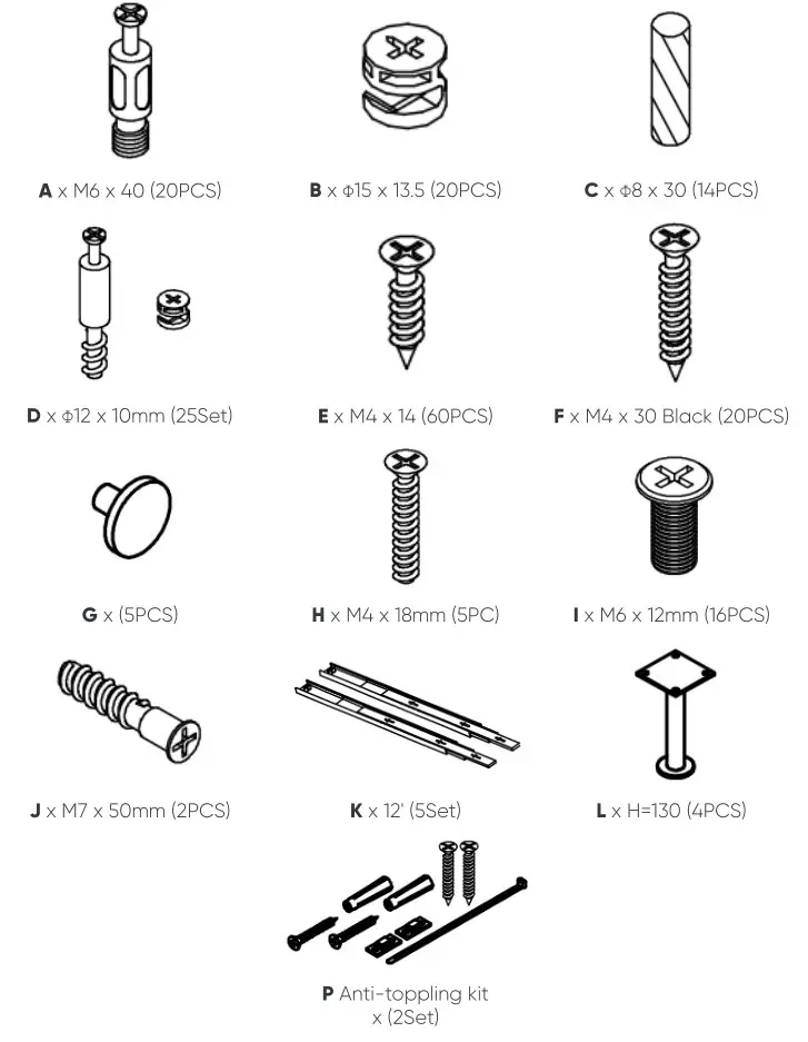MATT BLATT MBSAUPACDWA Sao Paulo Chest of Drawers - Hardware