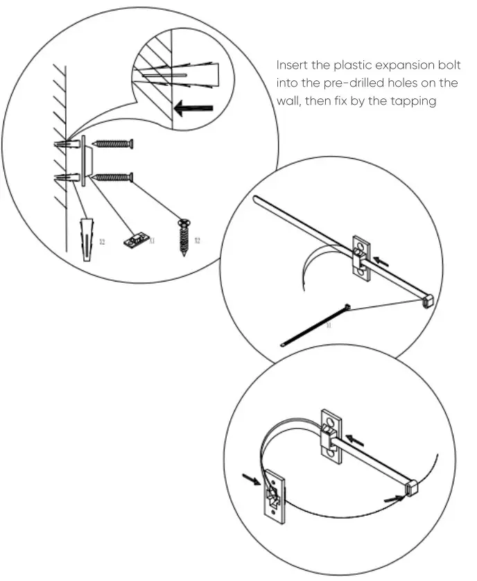 MATT BLATT MBSAUPACDWA Sao Paulo Chest of Drawers - Insert the plastic expansion bolt
