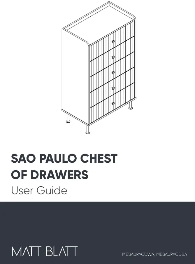 MATT BLATT MBSAUPACDWA Sao Paulo Chest of Drawers User Guide