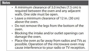 FIG 9 Setting up your microwave oven