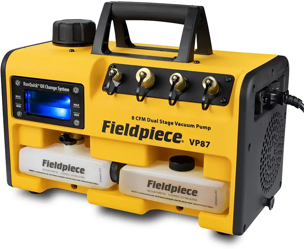 Fieldpiece Vacuum Pump with RunQuick Oil Change System