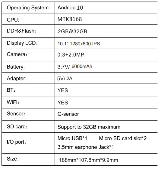 Inspira Technologies DCG-P10 10.1 Inch Family Entertainment Tablet fig1
