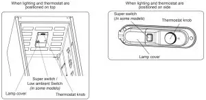 SHARP SJ-BB04DTXWF Fridge Freezer - Thermostat setting