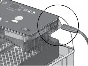 Plug in the incubator