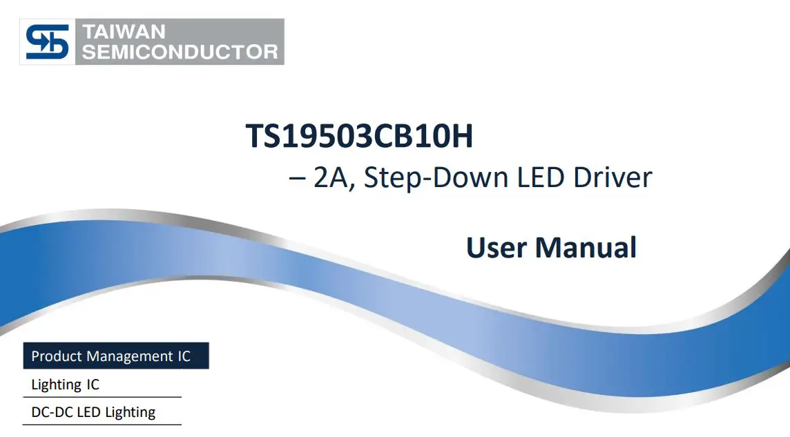 MOUSER TS19503CB10H Step-Down LED Driver User Manual