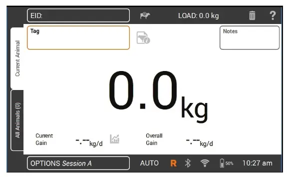 GALLAGHER TWR-5 Weigh Scale and Data Controller - START A SESSION