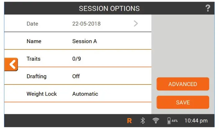 GALLAGHER TWR-5 Weigh Scale and Data Controller - Session Options