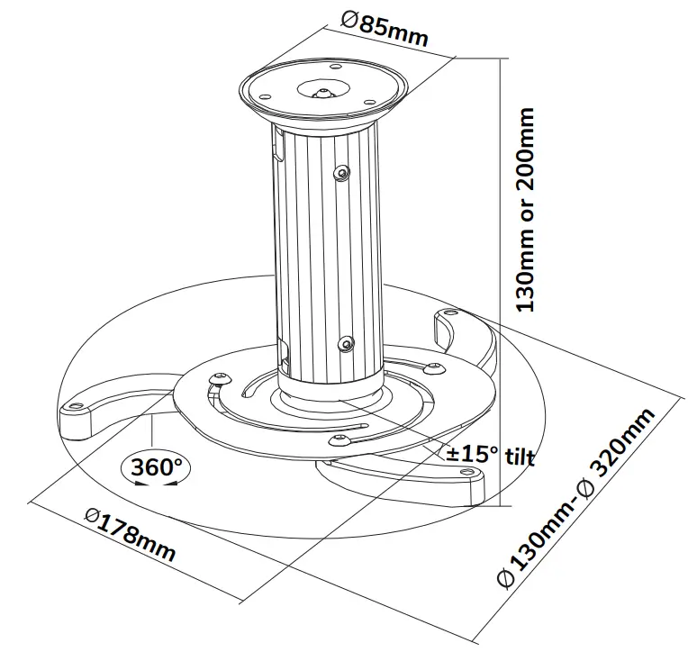 Neomounts BEAMER C80WHITE Projector