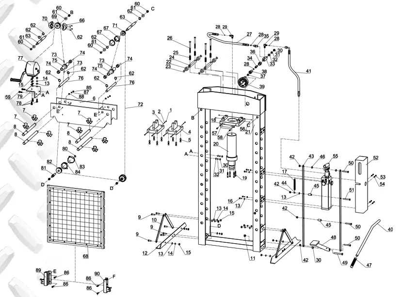 BORUM-BHSP30T-Hydraulic-Work-Shop-Press-FIG 3