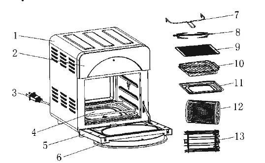 COSTWAY EP24760 16-In-1 Air Fryer Oven fig-1