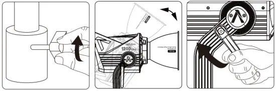 Aputure LS 1200D Pro LED Light - Setting up the Lamp Head