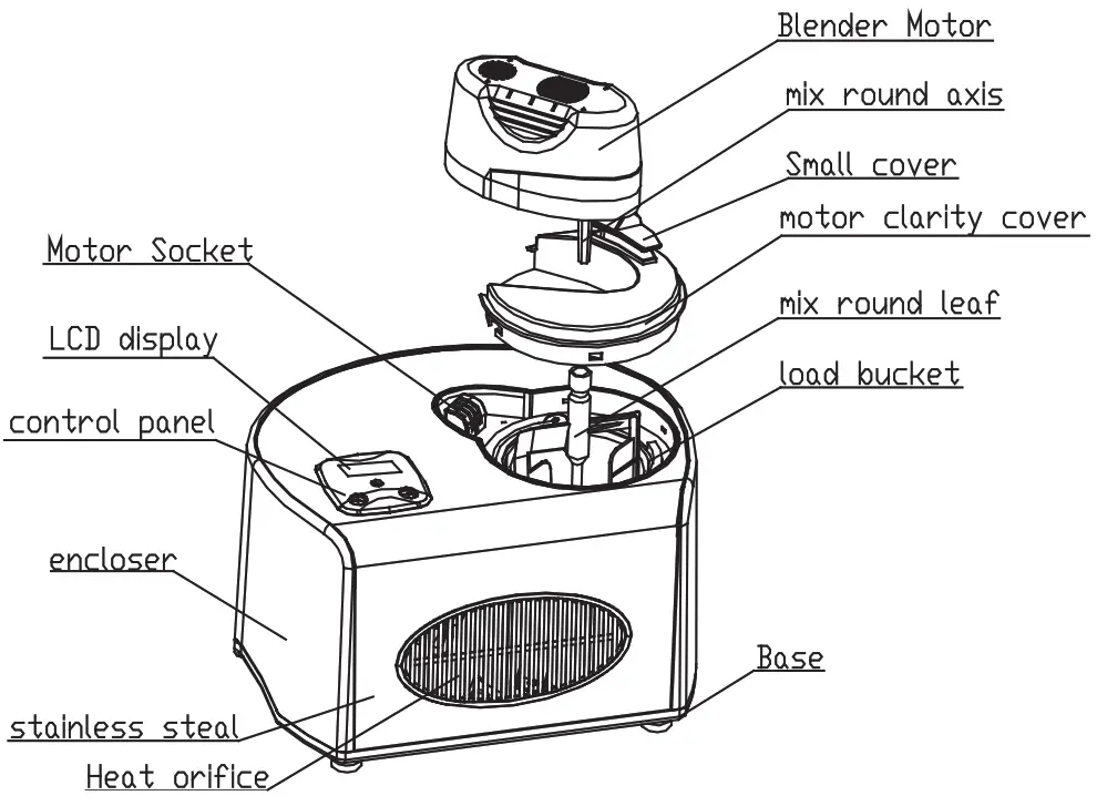 H Koenig IM HF250 Ice Cream Maker - fig
