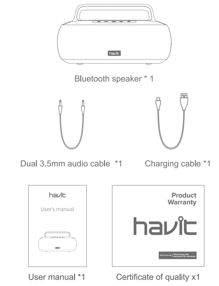 havit SK816BT Portable Outdoor Wireless Speaker - figure 1