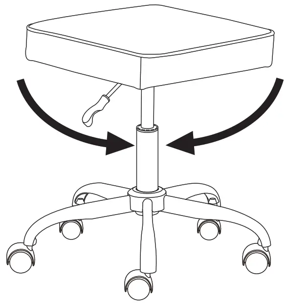 MAINSTAYS Adjustable Rolling Stool - Function Instruction