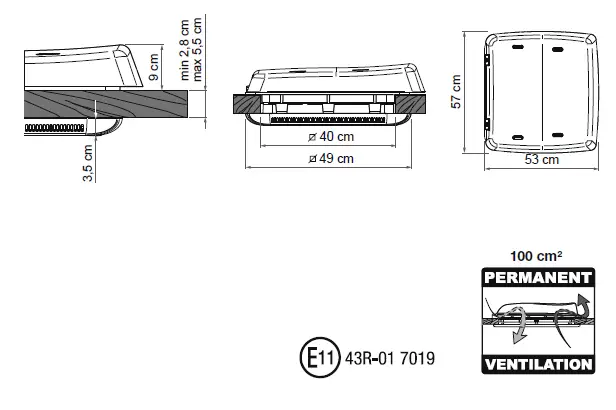 FIAMMA Vent F Pro Roof Light 2