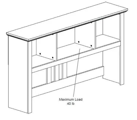 BELLEZE 014-HG-40747-B Bonelli 50 Inch Executive Desk with Hutch Instruction 1