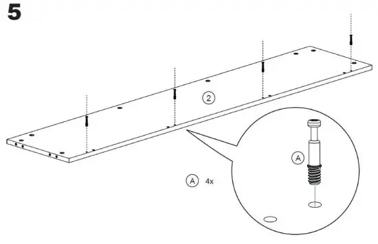 BELLEZE 014-HG-40747-B Bonelli 50 Inch Executive Desk with Hutch Instruction 11